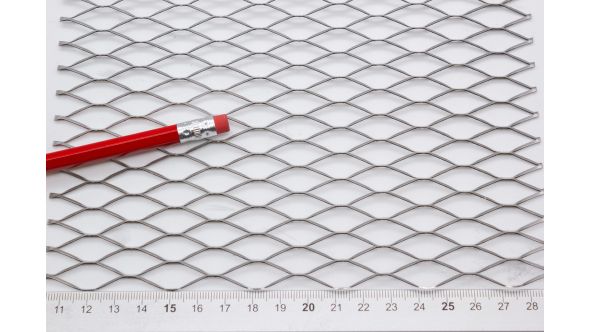 95S Sample - Large, Expanded Metal, Raised, Stainless Steel Mesh