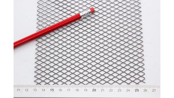 203 Sample - Small, Expanded Metal, Raised, Steel Mesh