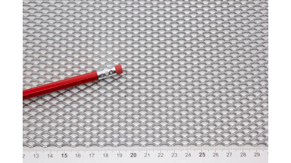 351A Sample - Small, Expanded Metal, Raised, Aluminium Mesh