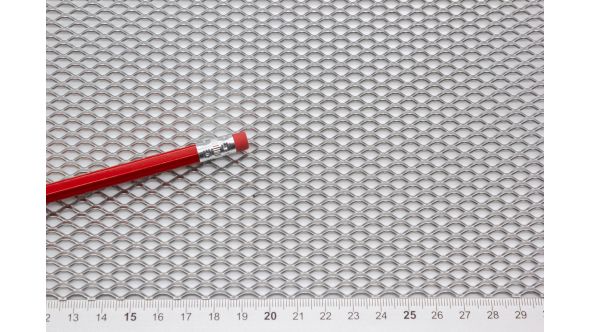 Medium Perforated Aluminium Stretched Metal Mesh Sheet (500mm x 250mm)