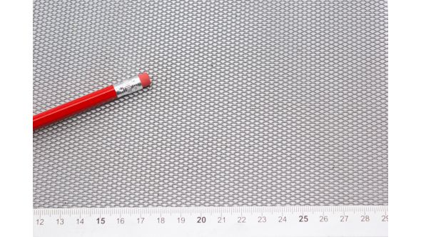 707S Sample - Small, Expanded Metal, Raised, Stainless Steel Mesh