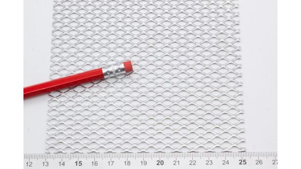 217AF Sample - Small, Expanded Metal, Flattened, Aluminium Mesh