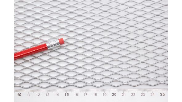 0798A Sample - Large, Expanded Metal, Raised, Aluminium Mesh