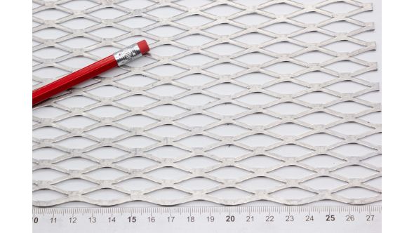 1280AF Sample - Large, Expanded Metal, Flattened, Aluminium Mesh