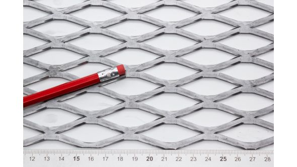 Securilath™ HD1 Sample - Large, Expanded Metal, Flattened, Steel Mesh