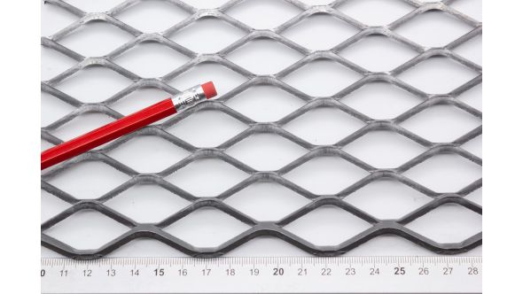 2088 Sample - Large, Expanded Metal, Raised, Steel Mesh