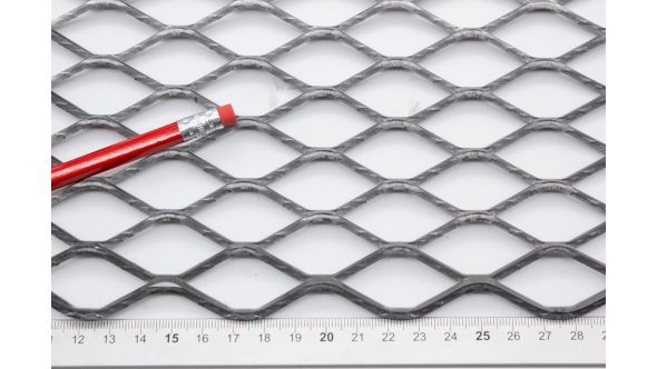 2091 Sample - Large, Expanded Metal, Raised, Steel Mesh