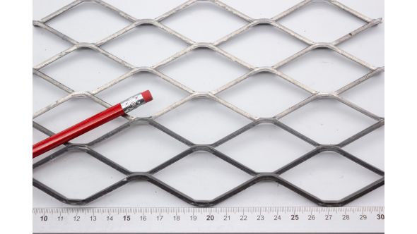 3092 Sample - Large, Expanded Metal, Raised, Steel Mesh