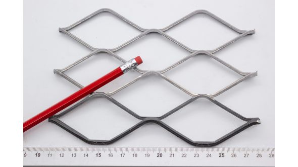 3396 Sample - Large, Expanded Metal, Raised, Steel Mesh